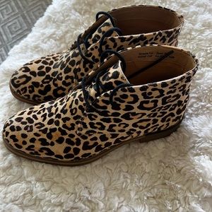 Hush Puppies Leopard Print Calf Fur Boots 7